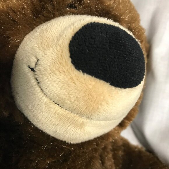 Build A Bear Workshop Brown Teddy Bear In Pink Hoodie Plush Toy 14" - Picture 15 of 16